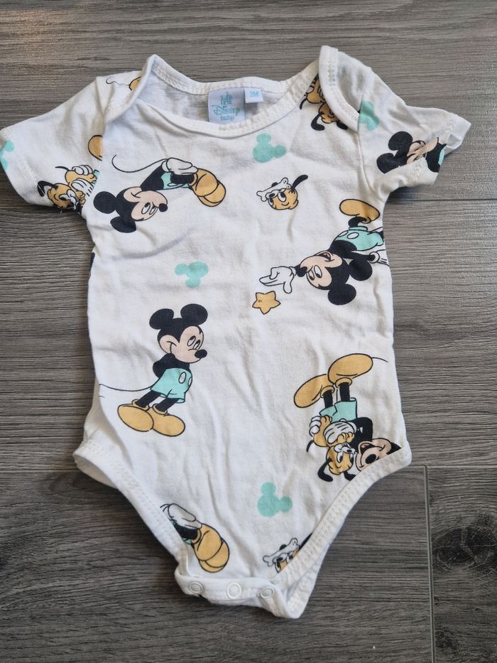 Lot de 2 bodies bébé manches courtes 3 mois - photo numéro 5