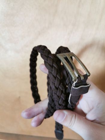 Ceinture marron tressage