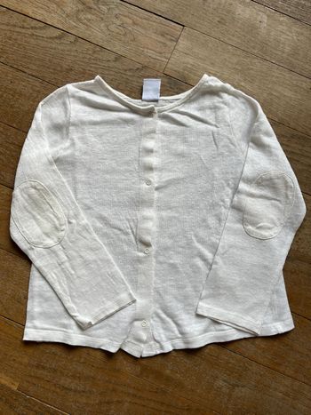 Gilet blanc Petit Bateau 4 ans