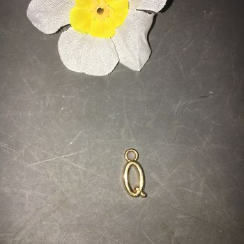 pendentif fantaisie métal doré lettre Q