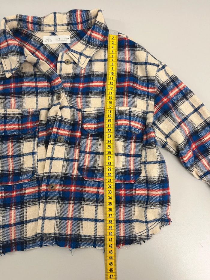 Chemise courte Zara 9 ans à carreaux - photo numéro 5