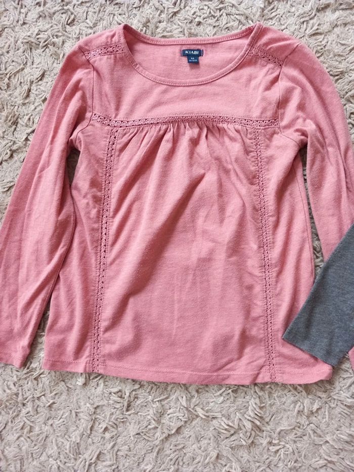 Lot 2 Tee-shirt tunique coton 8ans Kiabi - photo numéro 2