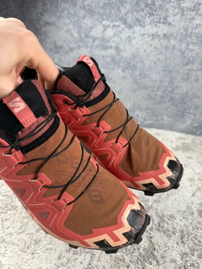 Salomon SpeedCross 6 - Black & Orange & Bordeaux - photo numéro 13