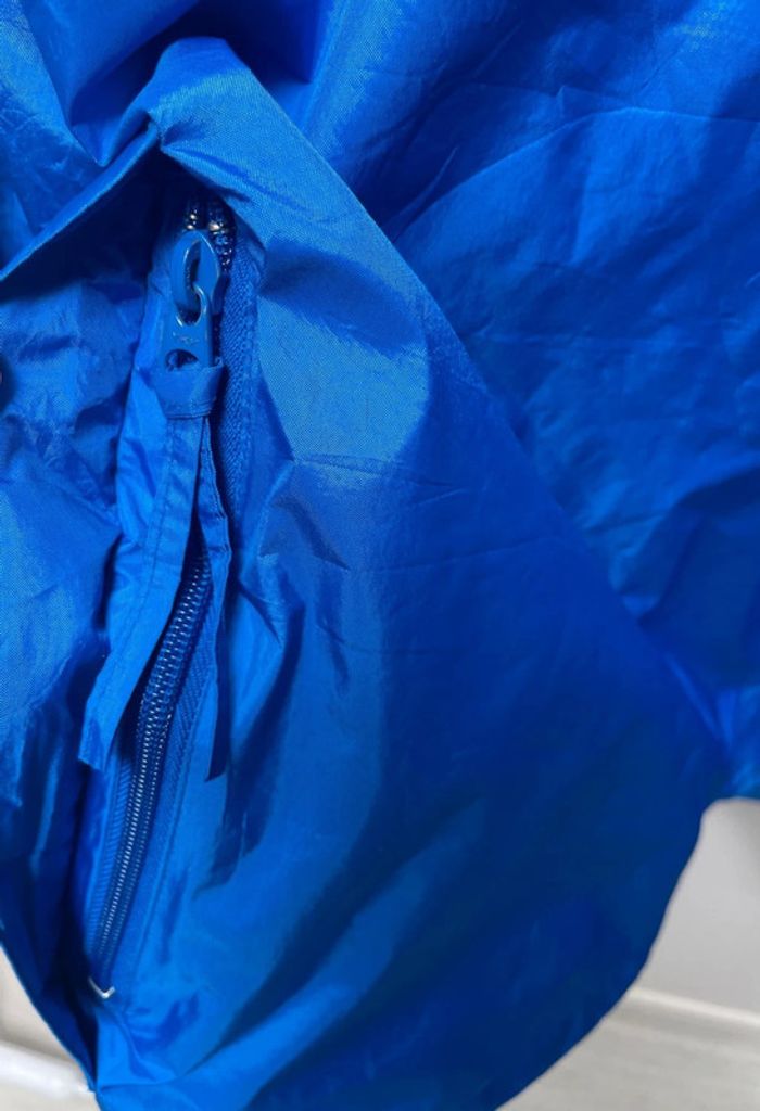 Men’s Vintage L.L. Bean Bright Blue Anorak Poncho Windbreaker Jacket Size L - photo numéro 5