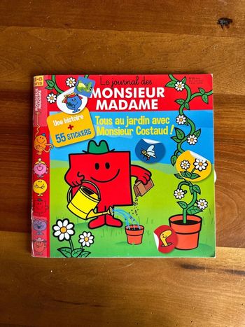 Livre monsieur madame tous au jardin avec monsieur costaud