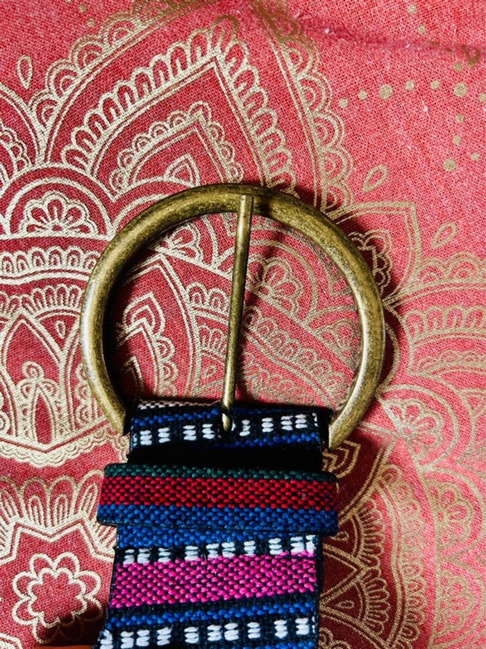 🌺🌿Ceinture ethnique folk hippie boho multicolore colorful woven belt Andean style🌿🌺 - photo numéro 10