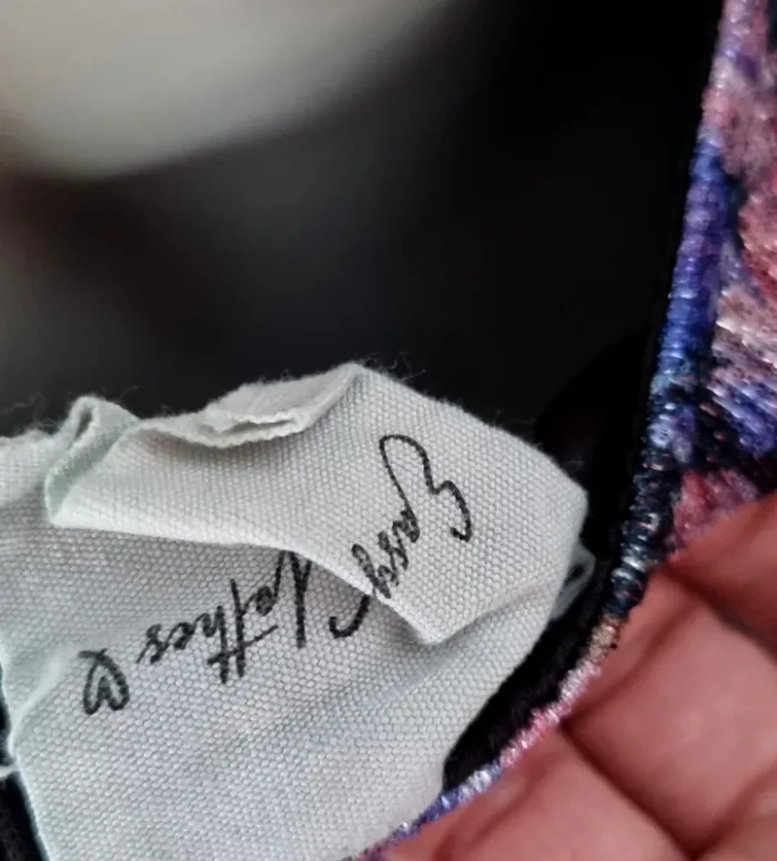 Robe longue maille violette et rose brillante lurex dos nu 38 - photo numéro 6