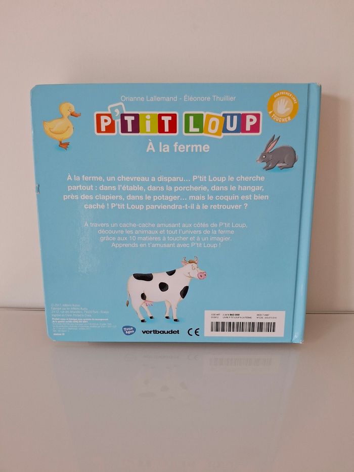 Livre à toucher " Petit Loup à la ferme" - photo numéro 5