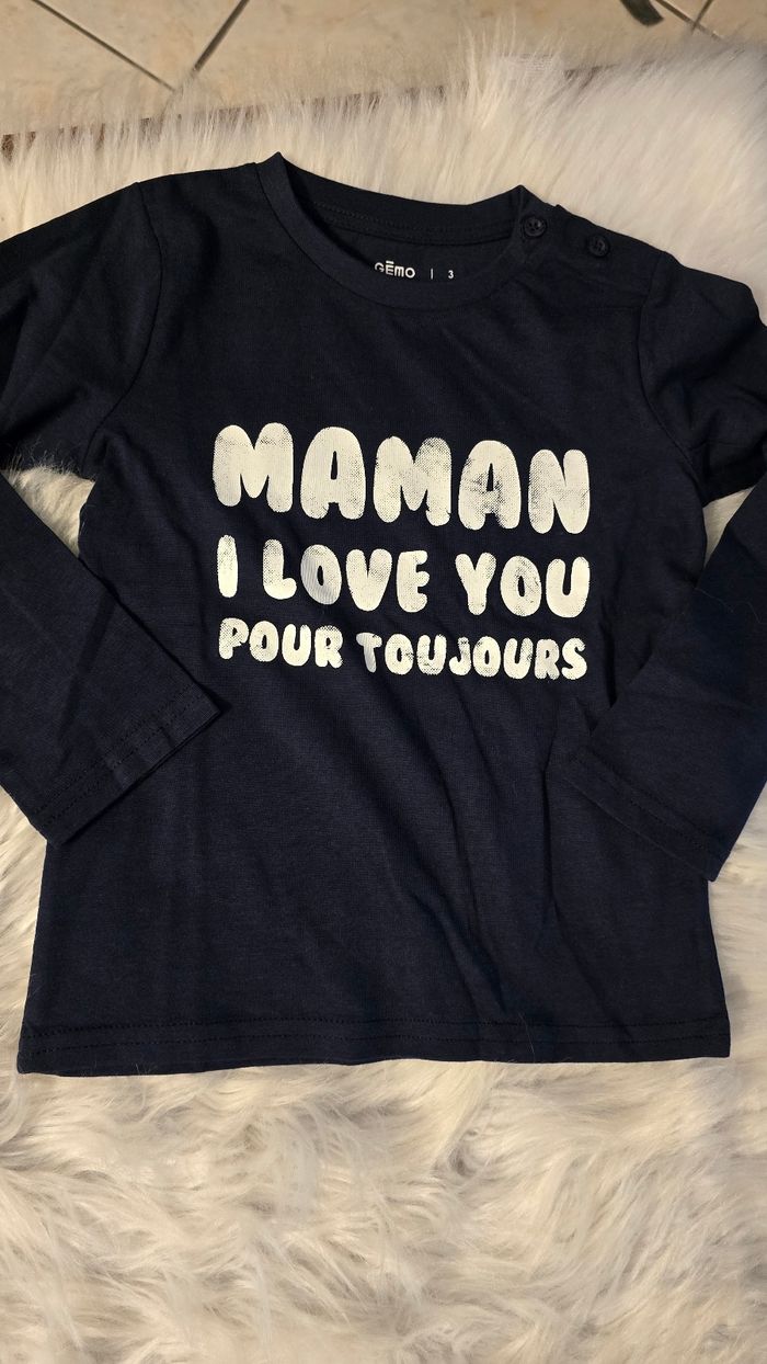 (Neufs non portés) 🏷🤩💙 Ensemble teeshirt ml et pantalon jogger 3 ans garçon 💙🤩🥰 - photo numéro 2
