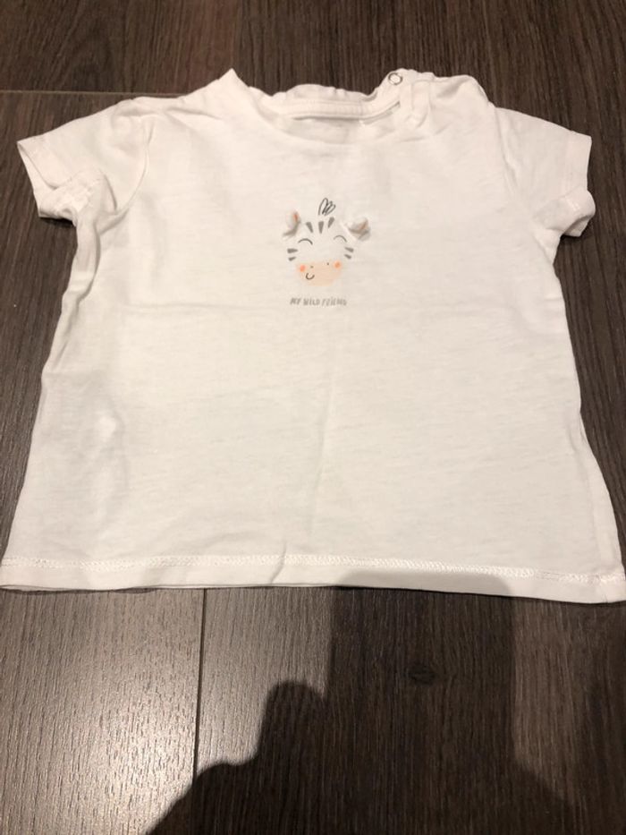 2 T-shirts manches courtes 6-9 mois Mango