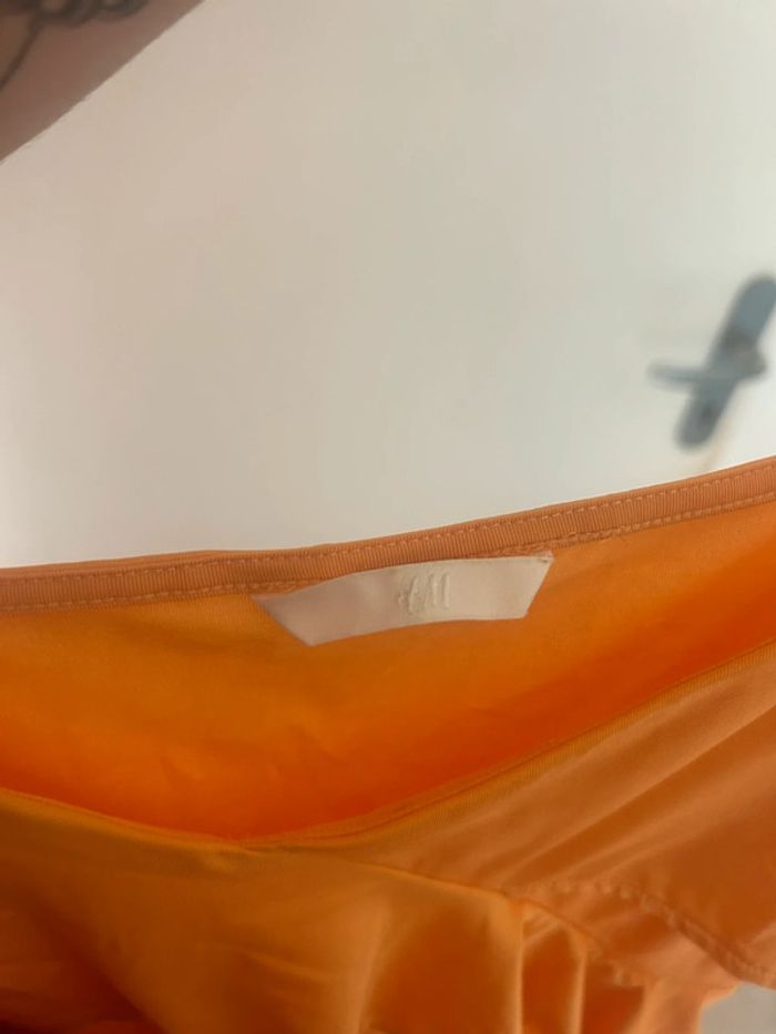 Crop top orange à volants taille S - photo numéro 3