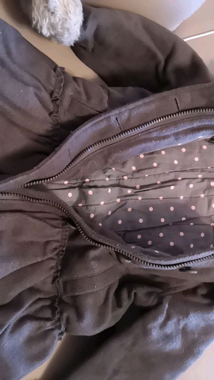 Manteau gris drap de laine 4 ans - photo numéro 3