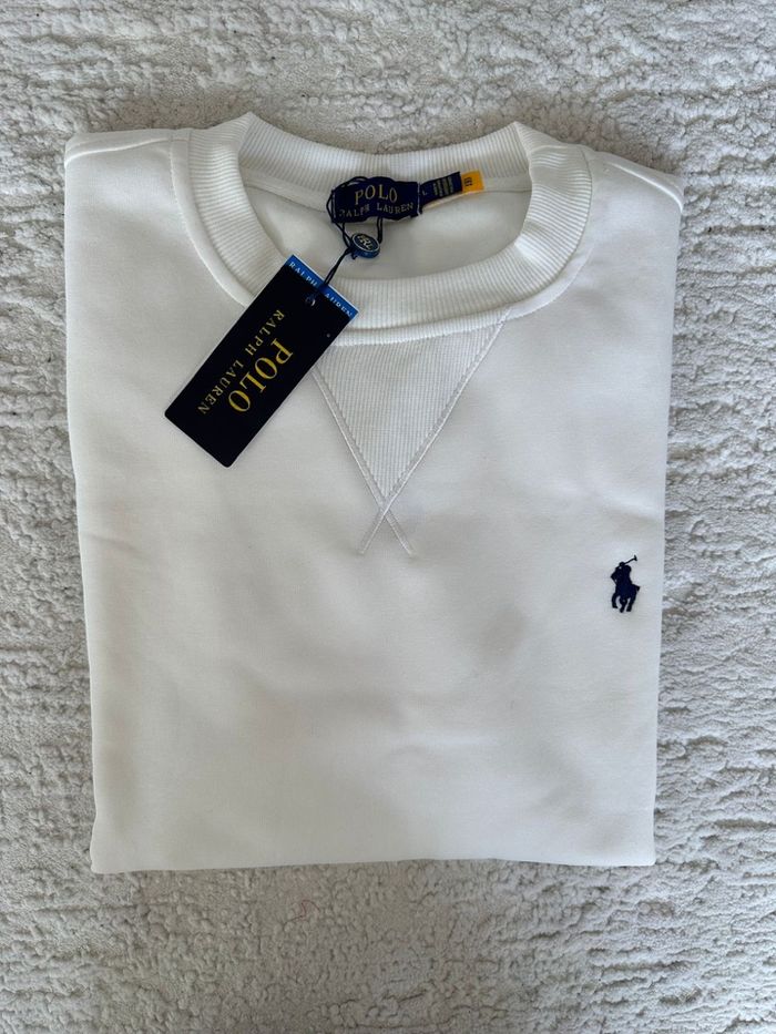 Pull Ralph Lauren blanc taille M - photo numéro 2