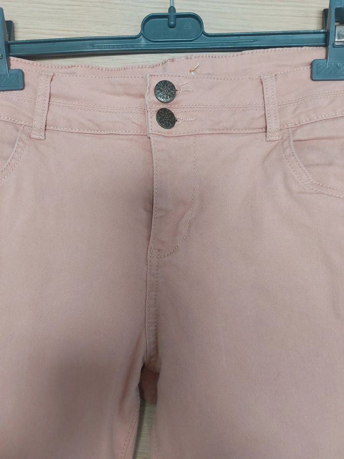 Pantalon jeans rose elasthane
