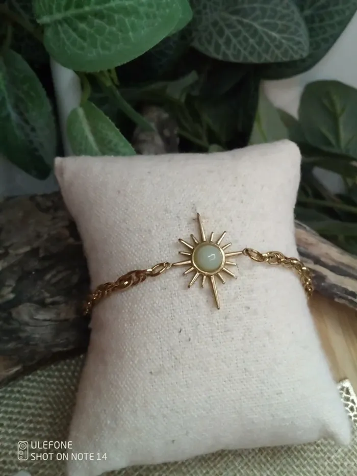 Bracelet étoile du Nord pierre amazonite