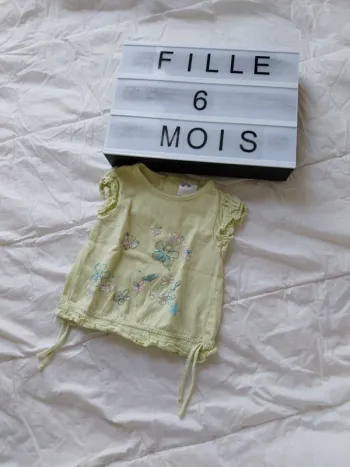 Tee-shirt fille 6 mois