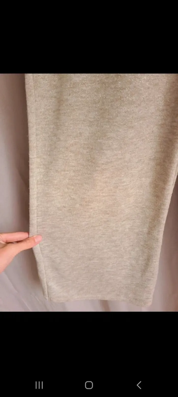 Pantalon beige/doré S - photo numéro 2