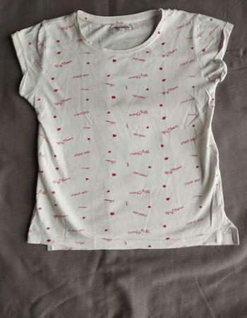 T.shirt manches courtes rose kookai et t.shirt manches courtes blanc 12 ans