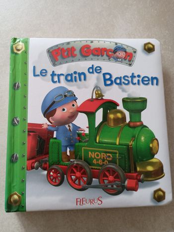Livre p'tit garçon le train de Bastien