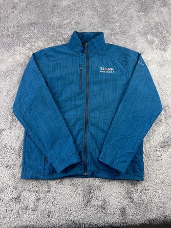 Veste Eddie Bauer bleu marine avec logo brodé Taille M – Homme