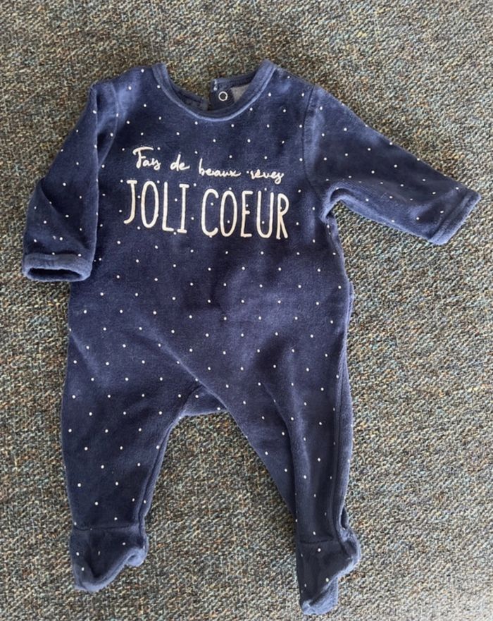 Pyjamas velours 1 mois