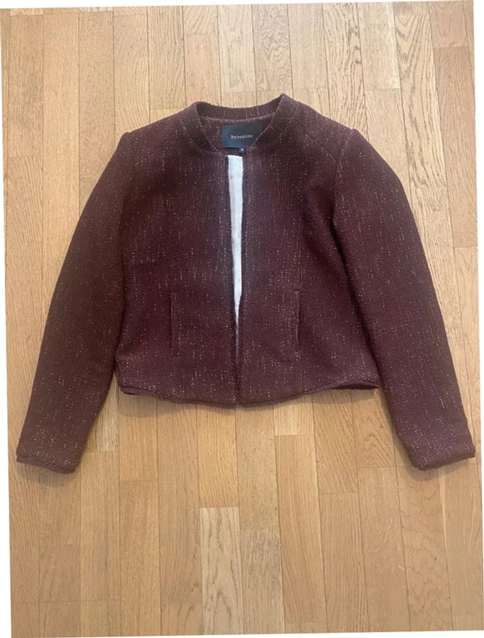 Veste courte bordeaux Berenice taille 38 - photo numéro 2