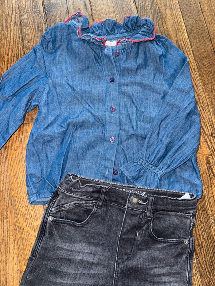 Chemise Monoprix et jeans Zara 3 ans - photo numéro 2