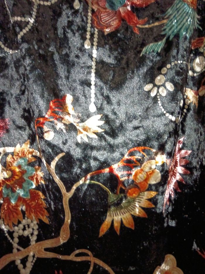 Robe sans manches en velours imprimé floral taille S/M - photo numéro 4