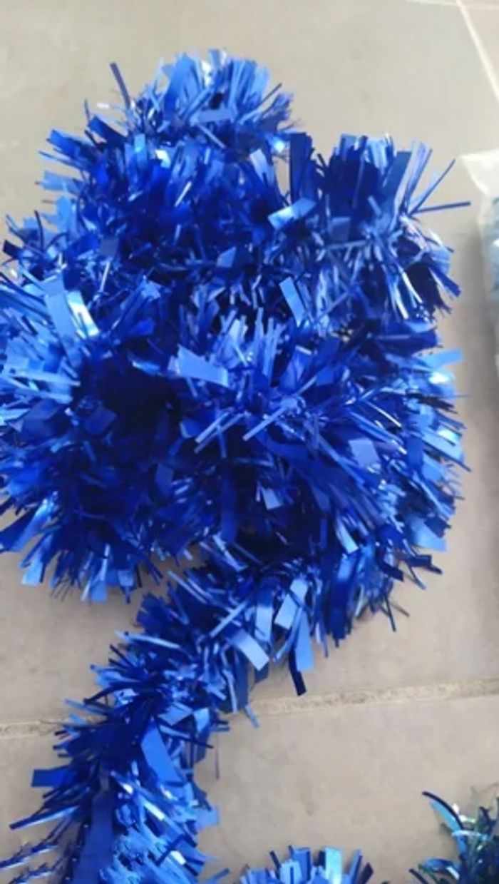 Gros lot de décorations bleu pour sapin de Noël - photo numéro 8