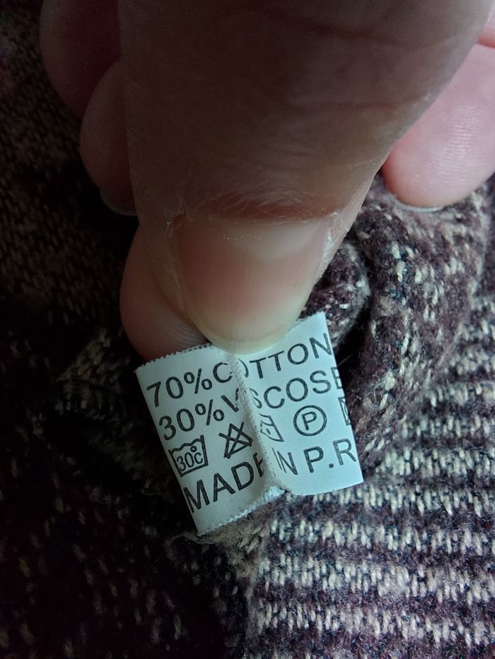 Écharpe à franges imprimé graphique - photo numéro 3