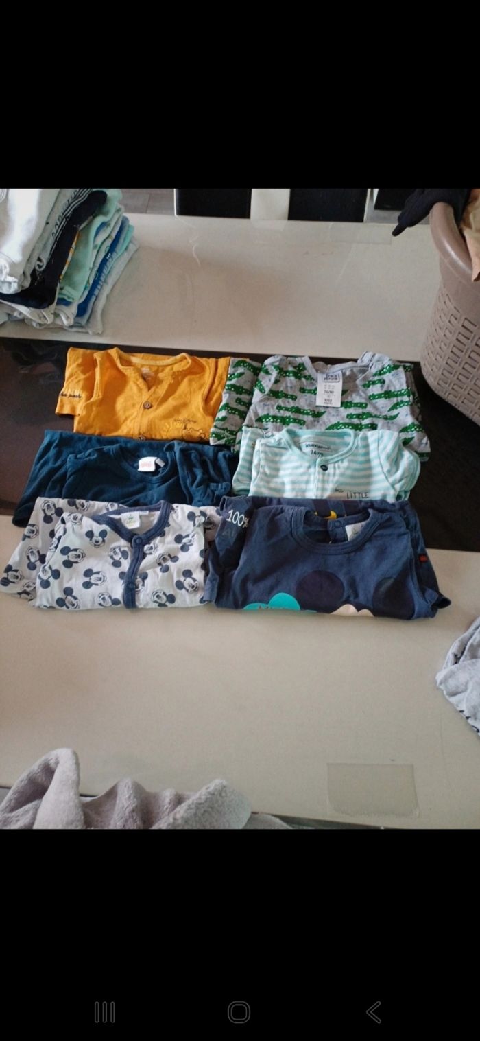 Lot combishorts 12 mois