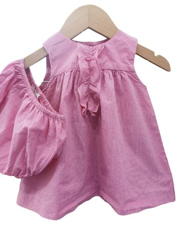 🌺Robe Jacadi + culotte Jacadi 9mois rouge Vichy