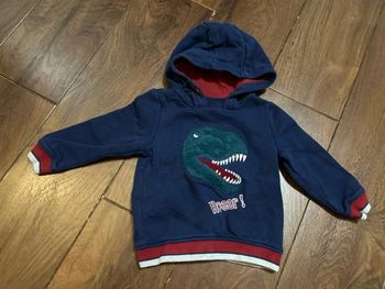 Pull à capuche en coton marine dinosaure sergent major 3 ans