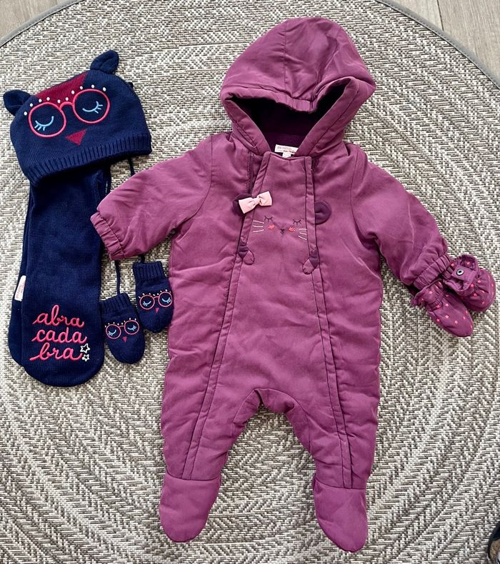 Combi hiver + bonnet écharpe moufles