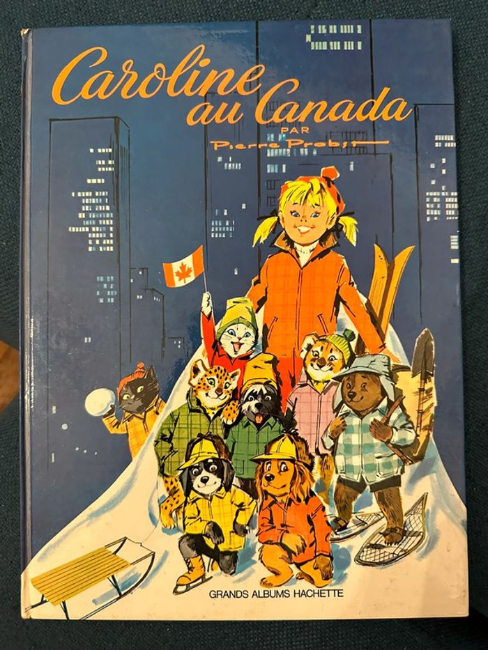 1968 Livre ancien Grands albums Hachette Caroline au Canada vintage ancien