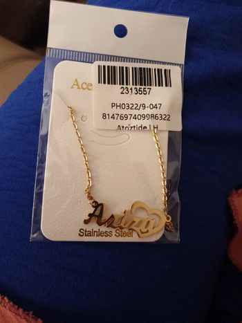 Collier Aziza acier inoxydable