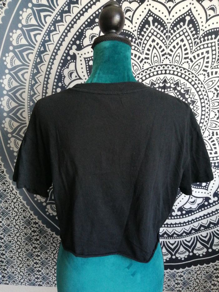 Tee-shirt noir crop top / jennyfer / (XS) - photo numéro 4