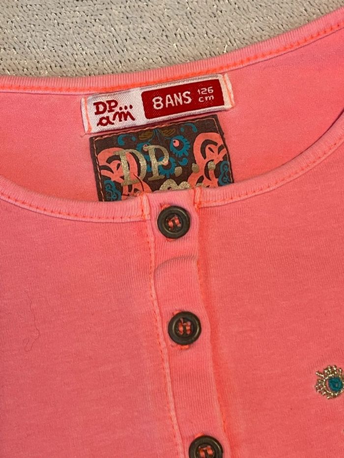 T-shirt rose à manches longues - DPAM - 8 ans 126 cm - photo numéro 2
