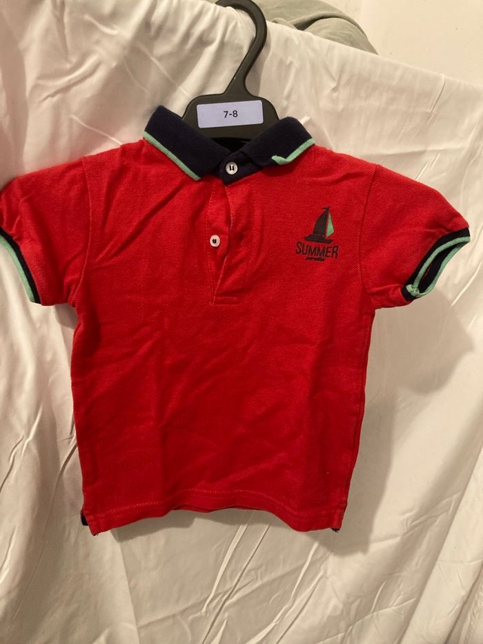 Polo Babybol rouge 18 mois parfait été