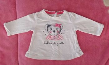 T-shirt Lulu Castagnette taille 3 mois en très bon état