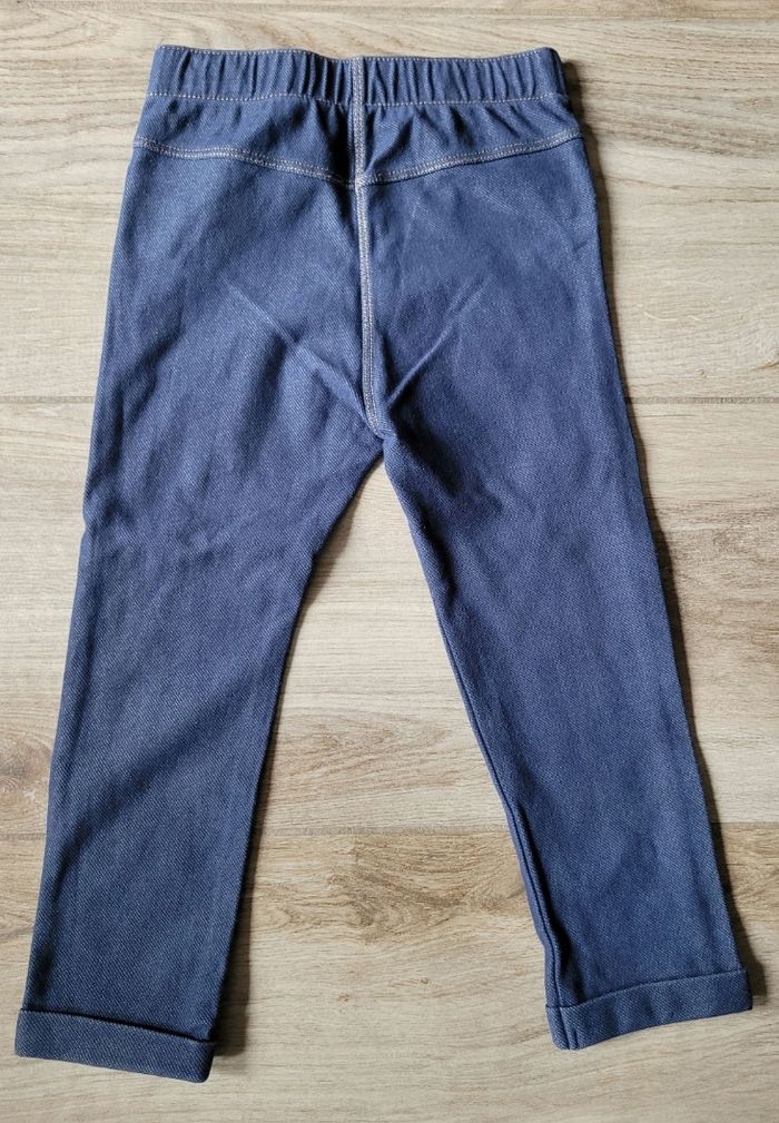 Ensemble t-shirt manches longues et legging effet jeans  taille 36 mois - photo numéro 6