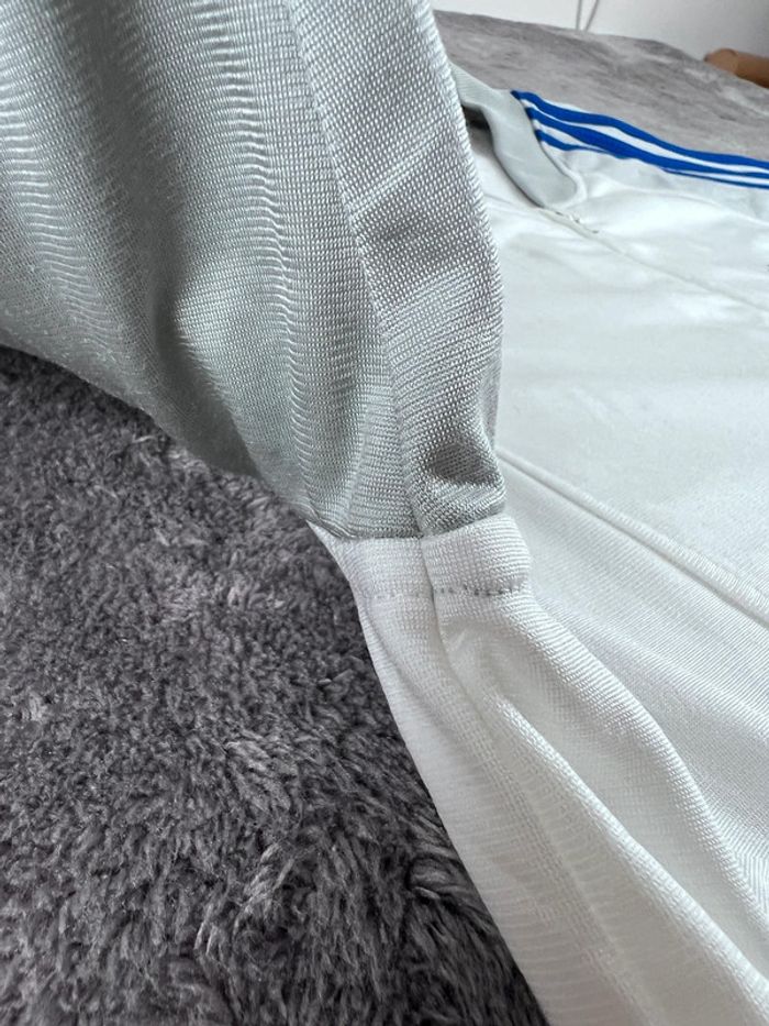 Veste vintage Adidas logo brodé 2006 blanche grise et bleu marine Taille L - photo numéro 12