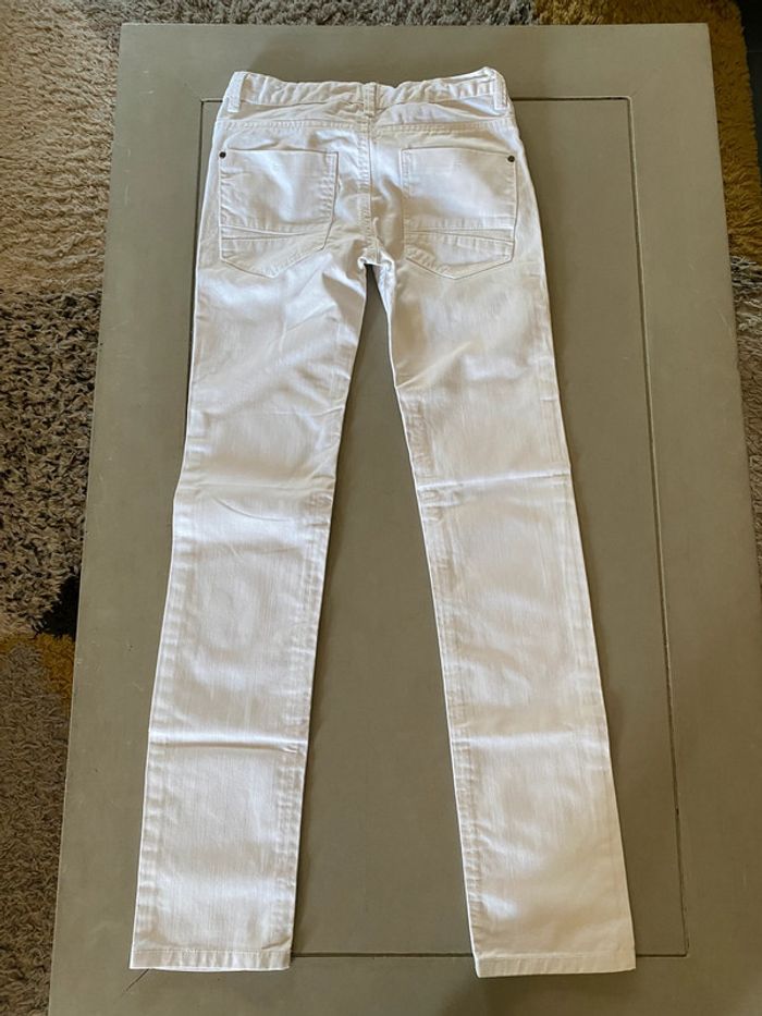 Pantalon Tape à l'Oeil jeans fille blanc coupe droite 14 ans - photo numéro 12
