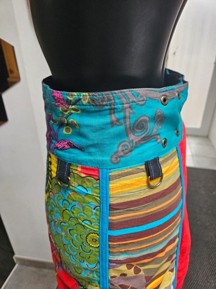Jupe porte feuille réversible multicolore taille unique - photo numéro 7