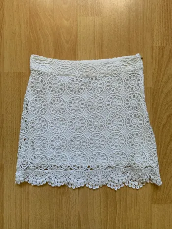 Jupe courte blanche été 8ans