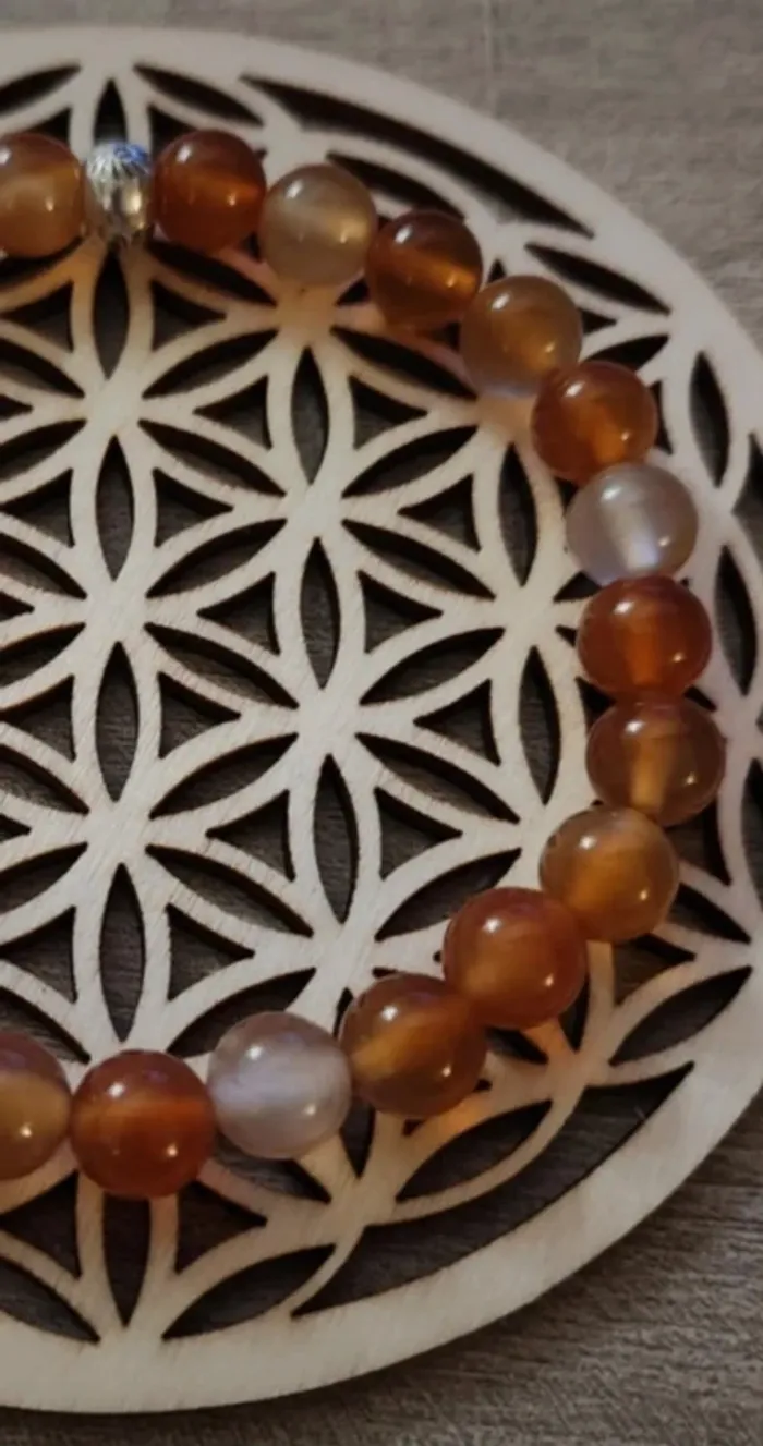 Bracelet Multi Cornaline - 8 mm - photo numéro 3