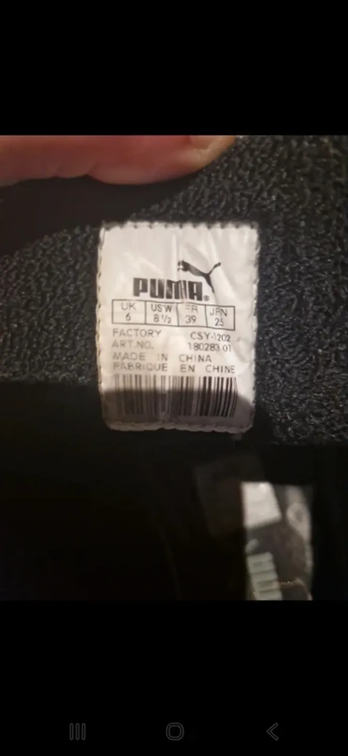 Puma vintage noir 39 très bon etat - photo numéro 10