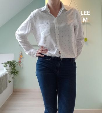 Chemisier blanc avec motifs  Lee taille M (grand M)