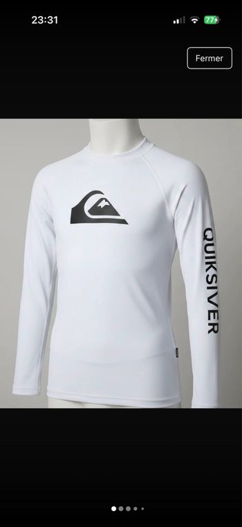 T-shirt uv garçon - neuf - Quiksilver - taille 14 ans 