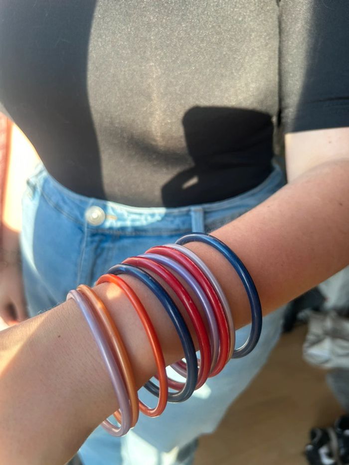 Lot Bracelets fins couleurs - photo numéro 2